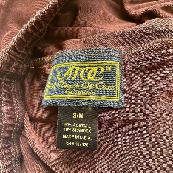 Atoc Women's Pants Elastic Waist Stretchy Brown Size S/M - Picture 7 of 7